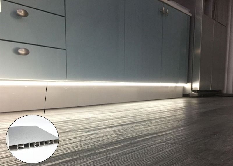 알루미늄 압출 프로필 스커팅 보드 LED 라이트 TUV